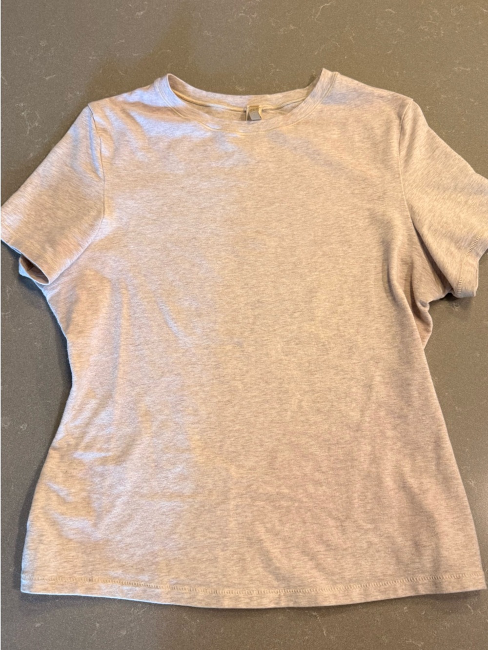 SKIMS Cotton Jersey Short Sleeve Crew Tee - Light Heather Oatmeal